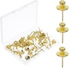 image:imageMr Pen Double Headed Picture Hanging Nails 80 Pack Silver  Picture Nails Tacks for Wall Hangings Wall Pins for Hanging Wall Nails for Hanging Thumb Tacks for Wall HangingGold