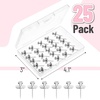 image:imageMr Pen Double Headed Picture Hanging Nails 80 Pack Silver  Picture Nails Tacks for Wall Hangings Wall Pins for Hanging Wall Nails for Hanging Thumb Tacks for Wall HangingSilver
