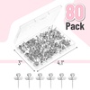 image:imageMr Pen Double Headed Picture Hanging Nails 80 Pack Silver  Picture Nails Tacks for Wall Hangings Wall Pins for Hanging Wall Nails for Hanging Thumb Tacks for Wall HangingSilver
