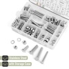 image:imageMr Pen Hex Head Nuts and Bolts Assortment Kit 246 pcs Stainless Steel  1420 51618 3816 Assorted Nuts and Bolts Heavy Duty Screw Assortment Kit with Clear Storage Box