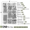 image:imageMr Pen Hex Head Nuts and Bolts Assortment Kit 246 pcs Stainless Steel  1420 51618 3816 Assorted Nuts and Bolts Heavy Duty Screw Assortment Kit with Clear Storage Box