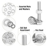 image:imageMr Pen Hex Head Nuts and Bolts Assortment Kit 246 pcs Stainless Steel  1420 51618 3816 Assorted Nuts and Bolts Heavy Duty Screw Assortment Kit with Clear Storage Box