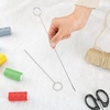 image:imageMr Pen Loop Turner Hook with Latch 2 Sizes Long amp Short  Stainless Steel Loop Turner for Fabric Tube Straps Belts Strips DIY Knitting Accessories Sewing ToolsSilver