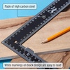 image:imageMr Pen Metal Carpenter Square 8 x 12 Inch  Imperial amp Metric L Square with 18Inch amp mm Graduations Precision Measuring Tool for Carpentry WoodworkingBlack