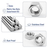image:imageMr Pen Metric Hex Nuts Assortment Kit 145 pcs Stainless Steel  Metric Nut Assortment 7 Sizes M3 M4 M5 M6 M8 M10 M12 Hardware Nuts Metric Nuts Machine Nuts