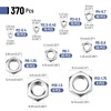 image:imageMr Pen Metric Hex Nuts Assortment Kit 370 pcs Stainless Steel  Metric Nut Assortment 9 Sizes M2 M3 M4 M5 M6 M8 M10 M12 Hardware Nuts