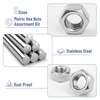 image:imageMr Pen Metric Hex Nuts Assortment Kit 370 pcs Stainless Steel  Metric Nut Assortment 9 Sizes M2 M3 M4 M5 M6 M8 M10 M12 Hardware Nuts