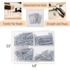 image:imageMr Pen Nail Assortment Kit 1200 Pcs 4 Sizes Black Picture Hangers  Small Nails for Hanging Pictures Finishing Nails for Drywall WoodSilver