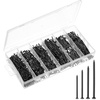 image:imageMr Pen Nail Assortment Kit 600 pcs 4 Sizes Silver Picture Hangers  Small Nails for Hanging Pictures Finishing Nails for Drywall and WoodBlack