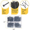 image:imageMr Pen Nail Assortment Kit 600 pcs 4 Sizes Silver Picture Hangers  Small Nails for Hanging Pictures Finishing Nails for Drywall and WoodBlack