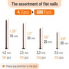 image:imageMr Pen Nail Assortment Kit 600 pcs 4 Sizes Silver Picture Hangers  Small Nails for Hanging Pictures Finishing Nails for Drywall and WoodBronze
