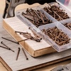 image:imageMr Pen Nail Assortment Kit 600 pcs 4 Sizes Silver Picture Hangers  Small Nails for Hanging Pictures Finishing Nails for Drywall and WoodBronze