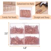 image:imageMr Pen Nail Assortment Kit 600 pcs 4 Sizes Silver Picture Hangers  Small Nails for Hanging Pictures Finishing Nails for Drywall and WoodRose Gold
