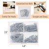 image:imageMr Pen Nail Assortment Kit 600 pcs 4 Sizes Silver Picture Hangers  Small Nails for Hanging Pictures Finishing Nails for Drywall and WoodSilver
