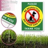 image:imageMr Pen No Dog Poop Signs for Yard 9 x 12 2 Pack  Please Be Respectful with one HStake Stand Waterproof Double Sided No Pooping Dog Signs for Yard
