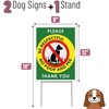 image:imageMr Pen No Dog Poop Signs for Yard 9 x 12 2 Pack  Please Be Respectful with one HStake Stand Waterproof Double Sided No Pooping Dog Signs for Yard