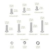 image:imageMr Pen Nuts and Bolts Assortment Kit 120 pcs Stainless Steel  M6 Screws 7 Sizes 1035mmHex Socket Head Cap Screws Assorted Nuts and Bolts Nut Bolt and Washer Assortment228 pcs  M57 Sizes 830mm