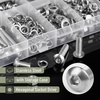 image:imageMr Pen Nuts and Bolts Assortment Kit 120 pcs Stainless Steel  M6 Screws 7 Sizes 1035mmHex Socket Head Cap Screws Assorted Nuts and Bolts Nut Bolt and Washer Assortment228 pcs  M57 Sizes 830mm