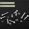 image:imageMr Pen Nuts and Bolts Assortment Kit 120 pcs Stainless Steel  M6 Screws 7 Sizes 1035mmHex Socket Head Cap Screws Assorted Nuts and Bolts Nut Bolt and Washer Assortment350 pcs  M47 Sizes 630mm