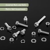 image:imageMr Pen Nuts and Bolts Assortment Kit 120 pcs Stainless Steel  M6 Screws 7 Sizes 1035mmHex Socket Head Cap Screws Assorted Nuts and Bolts Nut Bolt and Washer Assortment120 pcs  M67 Sizes 1035mm
