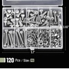 image:imageMr Pen Nuts and Bolts Assortment Kit 120 pcs Stainless Steel  M6 Screws 7 Sizes 1035mmHex Socket Head Cap Screws Assorted Nuts and Bolts Nut Bolt and Washer Assortment120 pcs  M67 Sizes 1035mm