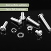 image:imageMr Pen Nuts and Bolts Assortment Kit 120 pcs Stainless Steel  M6 Screws 7 Sizes 1035mmHex Socket Head Cap Screws Assorted Nuts and Bolts Nut Bolt and Washer Assortment228 pcs  M57 Sizes 830mm