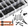 image:imageMr Pen Nuts and Bolts Assortment Kit 120 pcs Stainless Steel  M6 Screws 7 Sizes 1035mmHex Socket Head Cap Screws Assorted Nuts and Bolts Nut Bolt and Washer Assortment1590 pcs  M318 Sizes  535mm