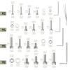 image:imageMr Pen Nuts and Bolts Assortment Kit 120 pcs Stainless Steel  M6 Screws 7 Sizes 1035mmHex Socket Head Cap Screws Assorted Nuts and Bolts Nut Bolt and Washer Assortment810 pcs  M3 M4 M5 M6