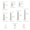image:imageMr Pen Nuts and Bolts Assortment Kit 120 pcs Stainless Steel  M6 Screws 7 Sizes 1035mmHex Socket Head Cap Screws Assorted Nuts and Bolts Nut Bolt and Washer Assortment350 pcs  M47 Sizes 630mm