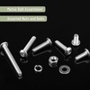 image:imageMr Pen Nuts and Bolts Assortment Kit 120 pcs Stainless Steel  M6 Screws 7 Sizes 1035mmHex Socket Head Cap Screws Assorted Nuts and Bolts Nut Bolt and Washer Assortment540 pcs  M37 Sizes 630mm