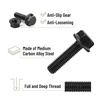 image:imageMr Pen Nuts and Bolts Assortment Kit 272 pcs Black Carbon Steel  Grade 109 M6 M8 M1012mm to 30mm Flange Hex Head Metric Assorted Nuts and Bolts