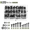 image:imageMr Pen Nuts and Bolts Assortment Kit 272 pcs Black Carbon Steel  Grade 109 M6 M8 M1012mm to 30mm Flange Hex Head Metric Assorted Nuts and Bolts