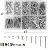 image:imageMr Pen Nuts and Bolts Assortment Kit 540 pcs Stainless Steel  M37 Sizes 630mmPhillips Pan Head Socket Cap Screws Assorted Nuts and Bolts Nut Bolt and Washer Assortment Bolt and Nut Ass
