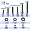 image:imageMr Pen Nuts and Bolts Assortment Kit 550 pcs  Carbon Steel M3 M4 M5 Phillips Pan Head Assorted Nuts and BoltsBlack