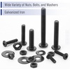 image:imageMr Pen Nuts and Bolts Assortment Kit 550 pcs  Carbon Steel M3 M4 M5 Phillips Pan Head Assorted Nuts and BoltsBlack