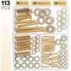 image:imageMr Pen Nuts and Bolts Assortment Kit 550 pcs  Carbon Steel M3 M4 M5 Phillips Pan Head Assorted Nuts and BoltsGold