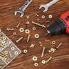image:imageMr Pen Nuts and Bolts Assortment Kit 550 pcs  Carbon Steel M3 M4 M5 Phillips Pan Head Assorted Nuts and BoltsGold