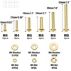 image:imageMr Pen Nuts and Bolts Assortment Kit 550 pcs  Carbon Steel M3 M4 M5 Phillips Pan Head Assorted Nuts and BoltsGold