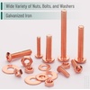 image:imageMr Pen Nuts and Bolts Assortment Kit 550 pcs  Carbon Steel M3 M4 M5 Phillips Pan Head Assorted Nuts and BoltsRose Gold