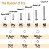image:imageMr Pen Nuts and Bolts Assortment Kit 550 pcs  Carbon Steel M3 M4 M5 Phillips Pan Head Assorted Nuts and BoltsSilver