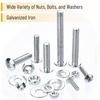 image:imageMr Pen Nuts and Bolts Assortment Kit 550 pcs  Carbon Steel M3 M4 M5 Phillips Pan Head Assorted Nuts and BoltsSilver
