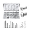 image:imageMr Pen Nuts and Bolts Assortment Kit 550 pcs  Carbon Steel M3 M4 M5 Phillips Pan Head Assorted Nuts and BoltsSilver