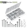 image:imageMr Pen Nuts and Bolts Assortment Kit 550 pcs  Carbon Steel M3 M4 M5 Phillips Pan Head Assorted Nuts and BoltsSilver