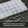 image:imageMr Pen Nuts and Bolts Assortment Kit 550 pcs  Carbon Steel M3 M4 M5 Phillips Pan Head Assorted Nuts and BoltsSilver