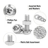 image:imageMr Pen Nuts and Bolts Assortment Kit 550 pcs  Carbon Steel M3 M4 M5 Phillips Pan Head Assorted Nuts and BoltsSilver