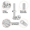 image:imageMr Pen Nuts and Bolts Assortment Kit 550 pcs  Carbon Steel M3 M4 M5 Phillips Pan Head Assorted Nuts and BoltsSilver