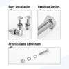 image:imageMr Pen Nuts and Bolts Set 1420x1 10 Sets Stainless Steel  Hex Head Nut and Bolt Set Flat amp Lock Washers1420x1