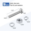 image:imageMr Pen Nuts and Bolts Set 1420x1 10 Sets Stainless Steel  Hex Head Nut and Bolt Set Flat amp Lock Washers1420x112