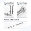 image:imageMr Pen Nuts and Bolts Set 1420x1 10 Sets Stainless Steel  Hex Head Nut and Bolt Set Flat amp Lock Washers1420x2