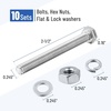 image:imageMr Pen Nuts and Bolts Set 1420x1 10 Sets Stainless Steel  Hex Head Nut and Bolt Set Flat amp Lock Washers1420x212